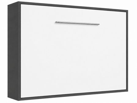 Lit escamotable horizontal avec étagères intérieures BIBLO 89 cm