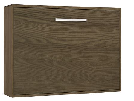 Lit escamotable horizontal OPTIMA - Sommier à lattes - Poignée acier blanc 36 cm