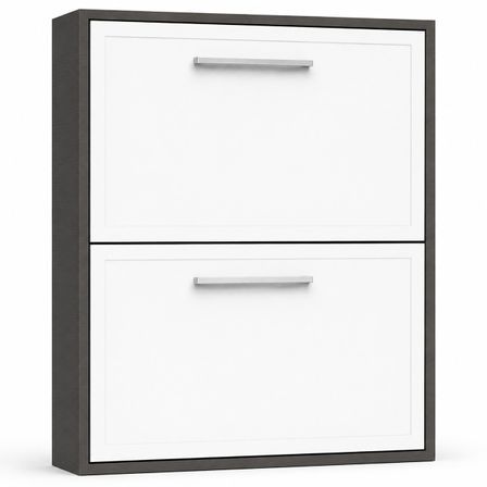 Lit escamotable horizontal superposé MELINA - Cadre métallique blanc