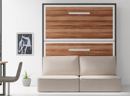 Lit escamotable superposé 90x190 avec canapé Ivano