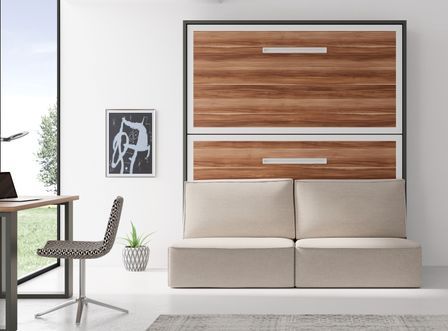 Lit escamotable superposé avec canapé 90x180 IVANO