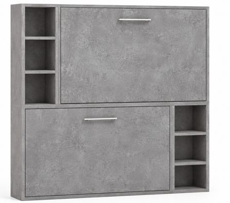 Lit escamotable superposé avec niches de rangement BRIANO