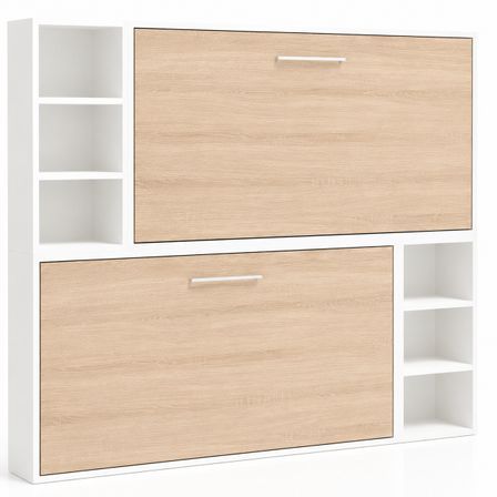 Lit escamotable superposé avec niches de rangement BRIANO