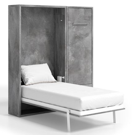 Lit escamotable vertical avec armoire et bureau Kampo