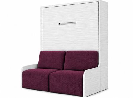 Lit escamotable vertical autoporteur avec banquette KOZZA Premium – Haut de gamme – Usage intensif