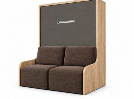 Lit escamotable vertical autoporteur avec banquette KOZZA Premium – Haut de gamme – Usage intensif