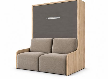 Lit escamotable vertical autoporteur avec banquette KOZZA Premium – Haut de gamme – Usage intensif