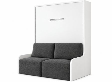 Lit escamotable vertical autoporteur avec banquette KOZZA Premium – Haut de gamme – Usage intensif
