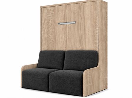 Lit escamotable vertical autoporteur avec banquette KOZZA – Sans fixation murale
