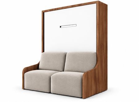 Lit escamotable vertical autoporteur avec banquette KOZZA – Sans fixation murale