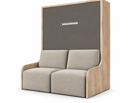 Lit escamotable vertical autoporteur avec banquette KOZZA – Sans fixation murale