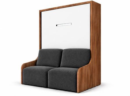 Lit escamotable vertical autoporteur avec banquette KOZZA – Sans fixation murale