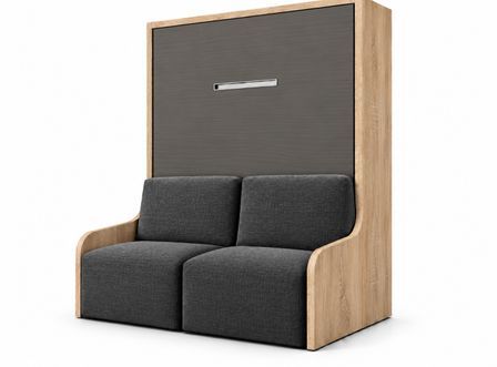 Lit escamotable vertical autoporteur avec banquette KOZZA – Sans fixation murale