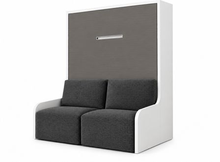 Lit escamotable vertical autoporteur avec banquette KOZZA – Sans fixation murale
