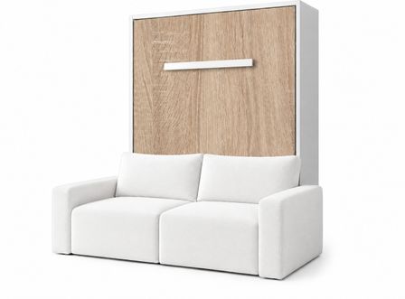 Lit escamotable vertical avec canapé coffre ESPACIA – Haut de gamme – Usage intensif