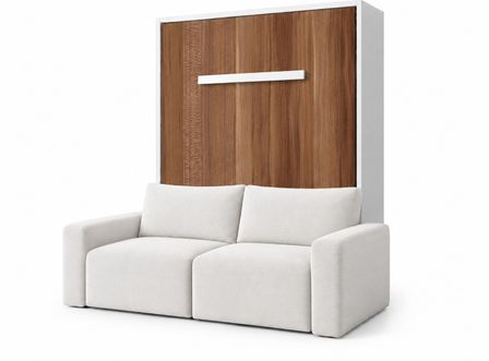 Lit escamotable vertical avec canapé coffre ESPACIA – Haut de gamme – Usage intensif