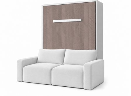 Lit escamotable vertical avec canapé coffre ESPACIA – Haut de gamme – Usage intensif