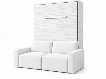Lit escamotable vertical avec canapé coffre ESPACIA – Haut de gamme – Usage intensif