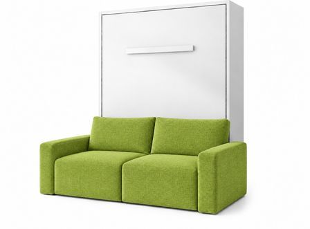 Lit escamotable vertical avec canapé coffre ESPACIA – Haut de gamme – Usage intensif