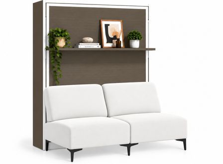 Lit escamotable vertical avec canapé et étagère automatique MARKO Premium– Haut de gamme