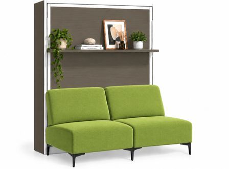 Lit escamotable vertical avec canapé et étagère automatique MARKO Premium– Haut de gamme