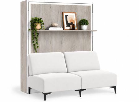 Lit escamotable vertical avec canapé et étagère automatique MARKO Premium– Haut de gamme