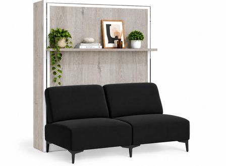 Lit escamotable vertical avec canapé et étagère automatique MARKO Premium– Haut de gamme