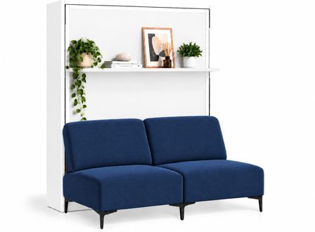 Lit escamotable vertical avec canapé et étagère automatique MARKO Premium– Haut de gamme