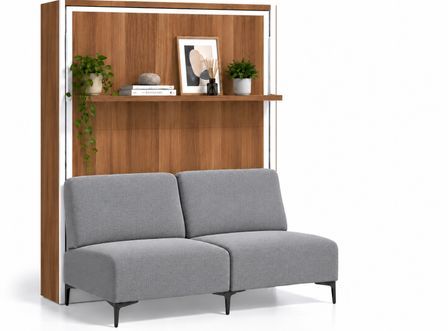 Lit escamotable vertical avec canapé et étagère automatique MARKO Premium– Haut de gamme