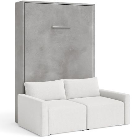 Lit escamotable vertical avec canapé tissu VALENCIA