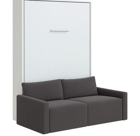 Lit escamotable vertical avec canapé tissu VALENCIA