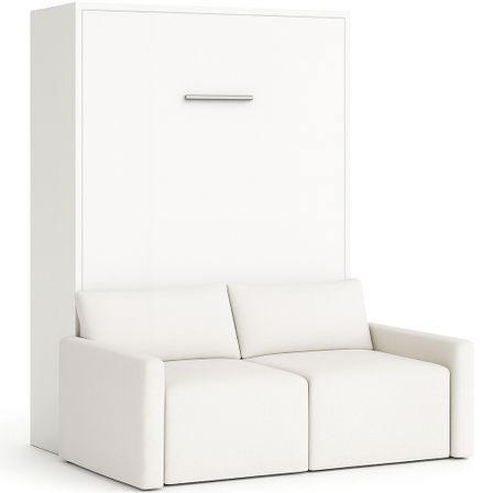 Lit escamotable vertical avec canapé tissu VALENCIA