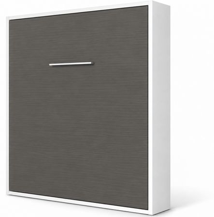 Lit escamotable vertical avec étagères intérieures PAOLA – Sommier inclus & ouverture assistée