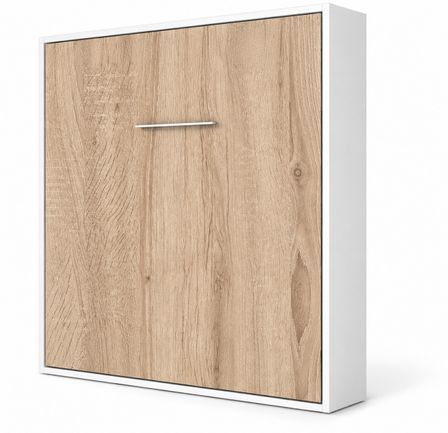 Lit escamotable vertical avec étagères intérieures PAOLA – Sommier inclus & ouverture assistée