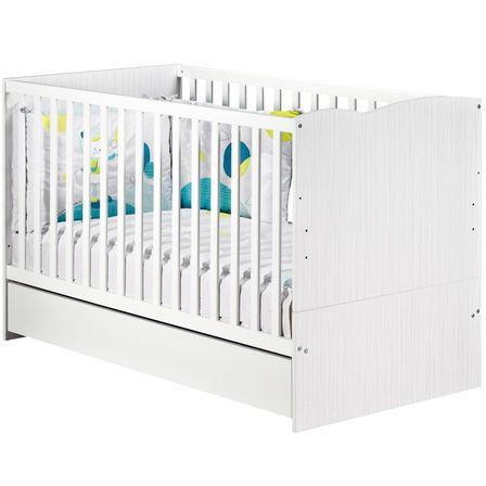 Lit évolutif Little Big Bed laqué Gris et Blanc Nino 70