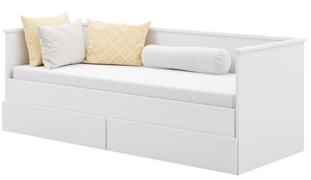 Lit extensible gigogne 80x200 cm avec rangements HELA – 2 couchages + matelas inclus