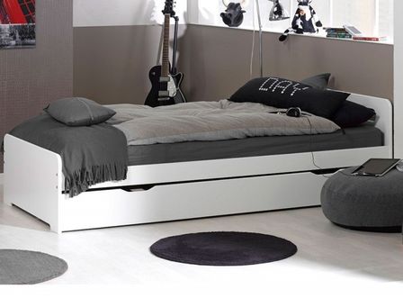 Lit gigogne 90x190 cm bois blanc Féroé