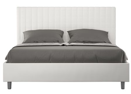 Lit matelassé à carreaux simili cuir Kunda