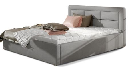 Lit moderne velours capitonné RIZARO - Avec ou sans rangement