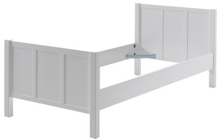 Lit pin massif blanc Carly 90x200 cm