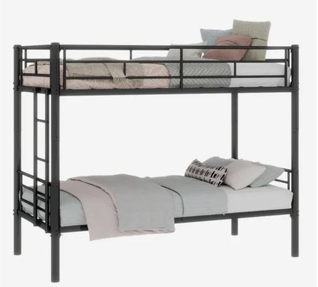 Lit superposé 90x190 cm métal VADIR - 2 lits séparables