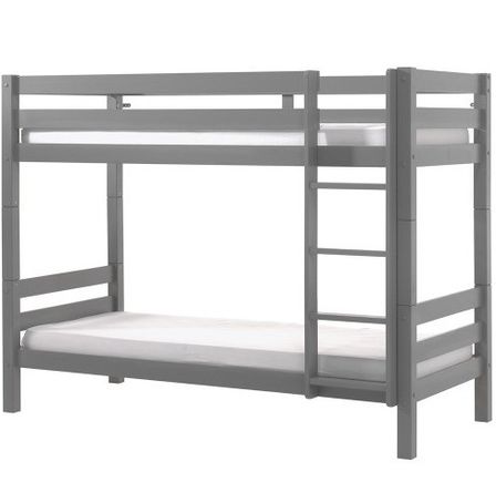 Lit superposé 90x200 cm pin massif gris Pino H 160 cm