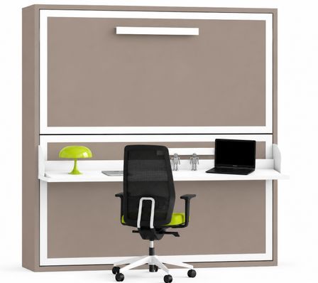 Lit superposé escamotable avec bureau MELINA – 2 couchages et bureau intégré