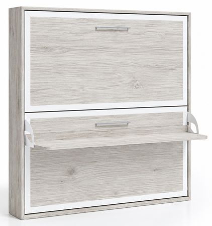Lit superposé escamotable avec bureau MELINA – Conception renforcée