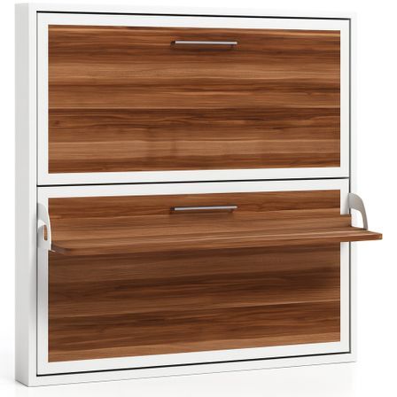 Lit superposé escamotable avec bureau MELINA – Conception renforcée