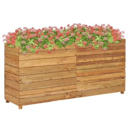 Jardinière 150x40x72 cm Bois de teck recyclé et acier