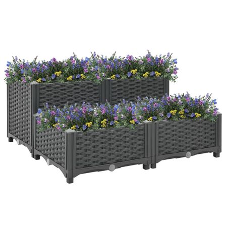 Jardinière 80x80x38 cm Polypropylène 3