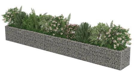 Jardinière à gabion Acier galvanisé 450x50x50 cm