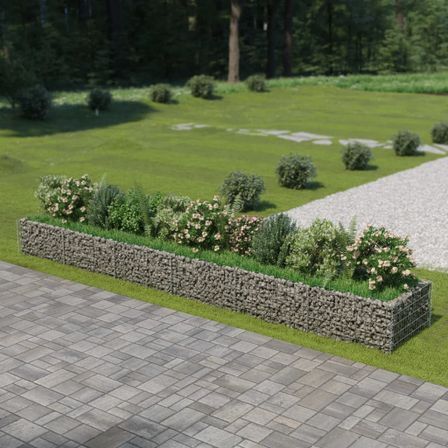 Jardinière à gabion Acier galvanisé 540x90x50 cm