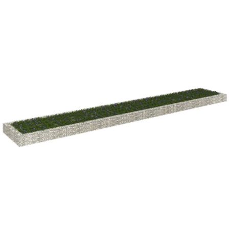 Lit surélevé à gabion Acier galvanisé 600x100x20 cm
